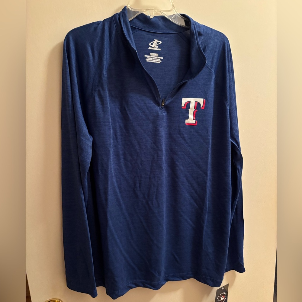 Logo Athletic Navy Quarter-Zip Pullover